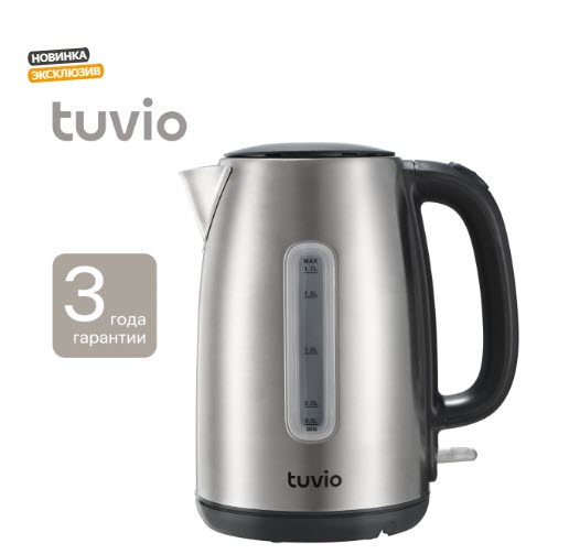 Чайник Tuvio TUK217M1, серебристый/черный