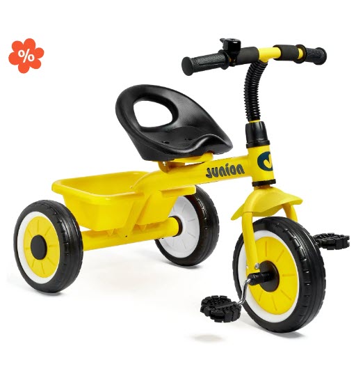Детский трёхколесный велосипед JUNION Spinni, желтый
