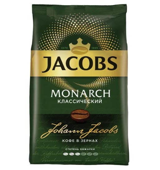 Кофе в зернах Jacobs Monarch классический, 800 г