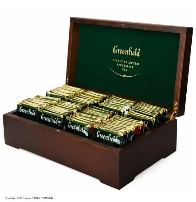 Промокод Яндекс Маркет - скидка 25% на наборы чая Greenfield и Tess