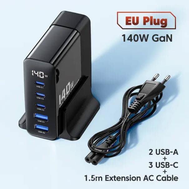 Зарядное устройство Toocki с USB-портами и светодиодным дисплеем